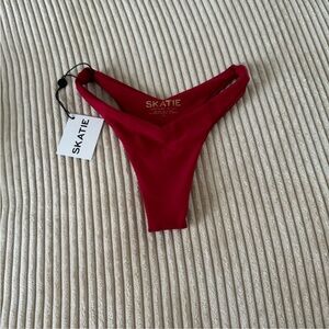 Skatie Red Bikini Bottom
